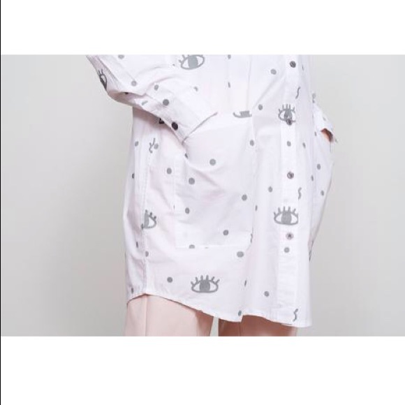 Lazy Oaf Button Down Eyelash Eye Shirt - Picture 3 of 8